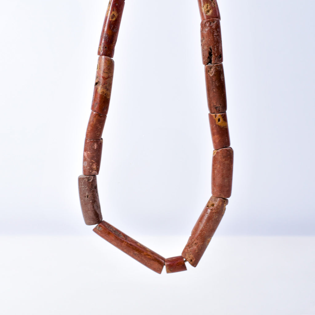 Bauxite Stone Beads Ghana 40 Inch