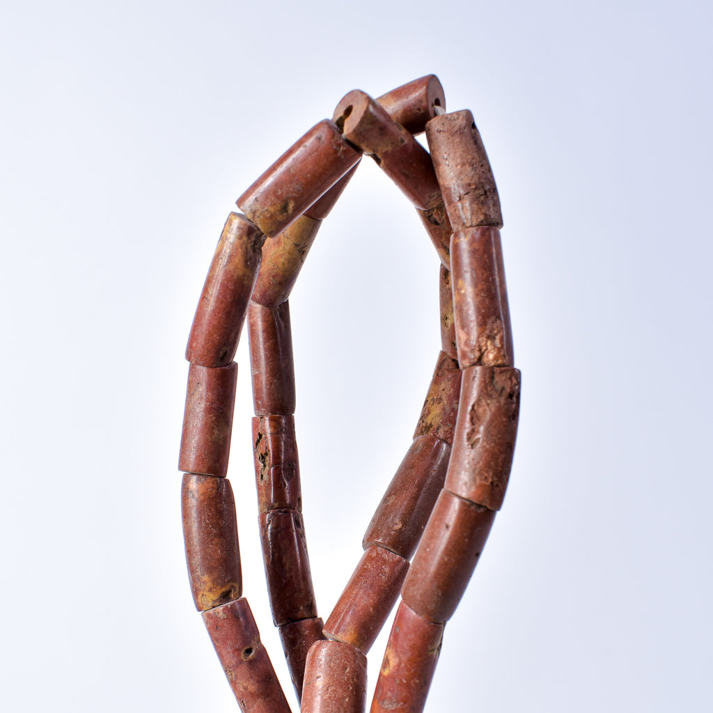 Bauxite Stone Beads Ghana 40 Inch
