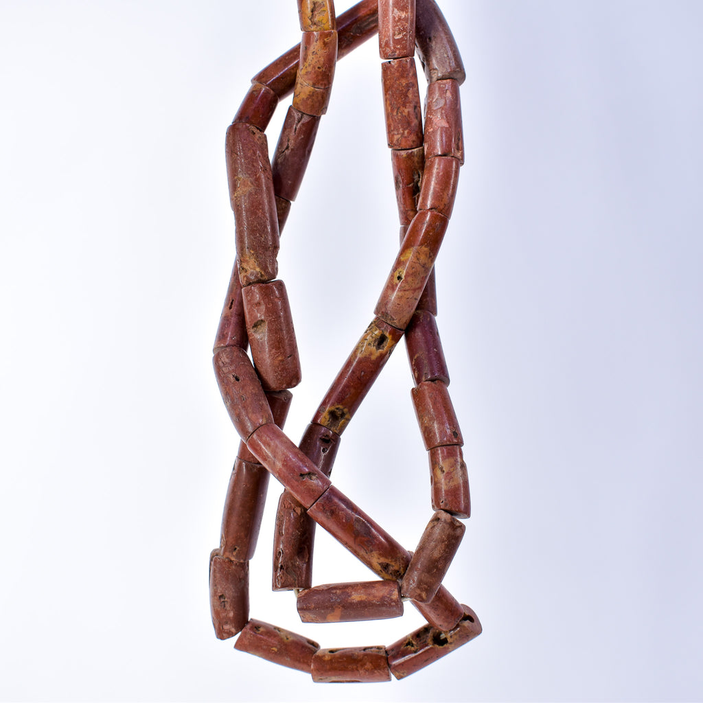 Bauxite Stone Beads Ghana 40 Inch