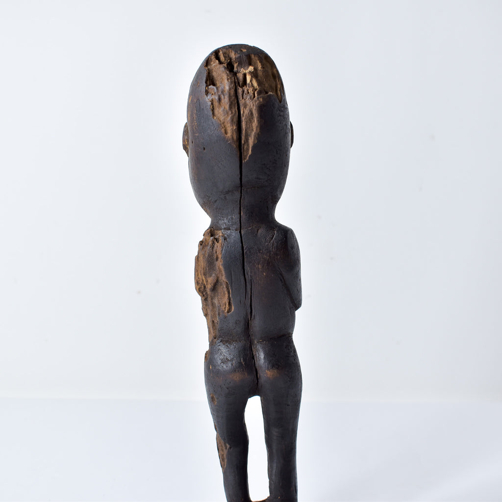 Lobi Standing Male Wood Figure on Custom Base Ghana