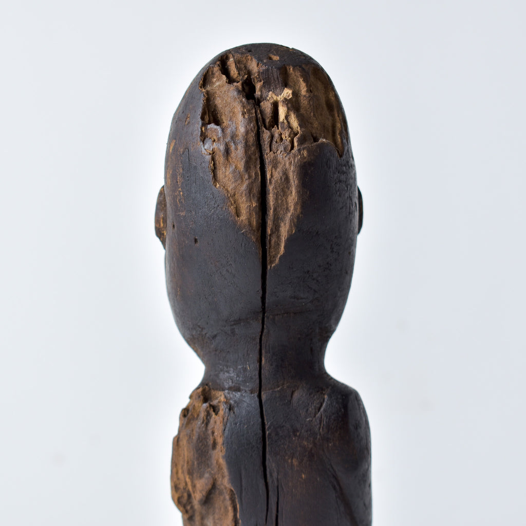 Lobi Standing Male Wood Figure on Custom Base Ghana