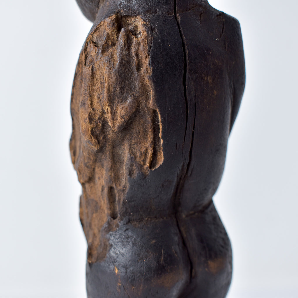Lobi Standing Male Wood Figure on Custom Base Ghana