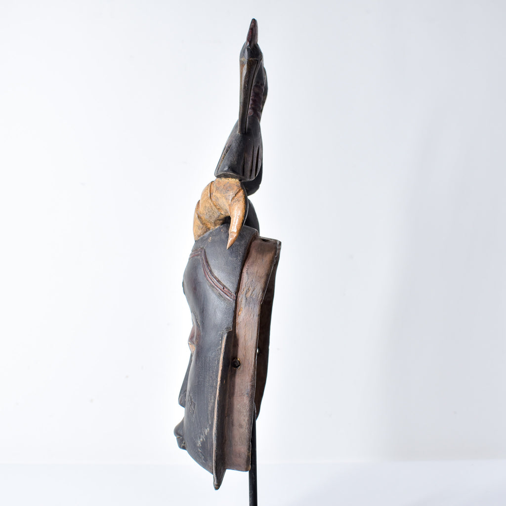 Guro House Mask with Two Birds Côte d'Ivoire