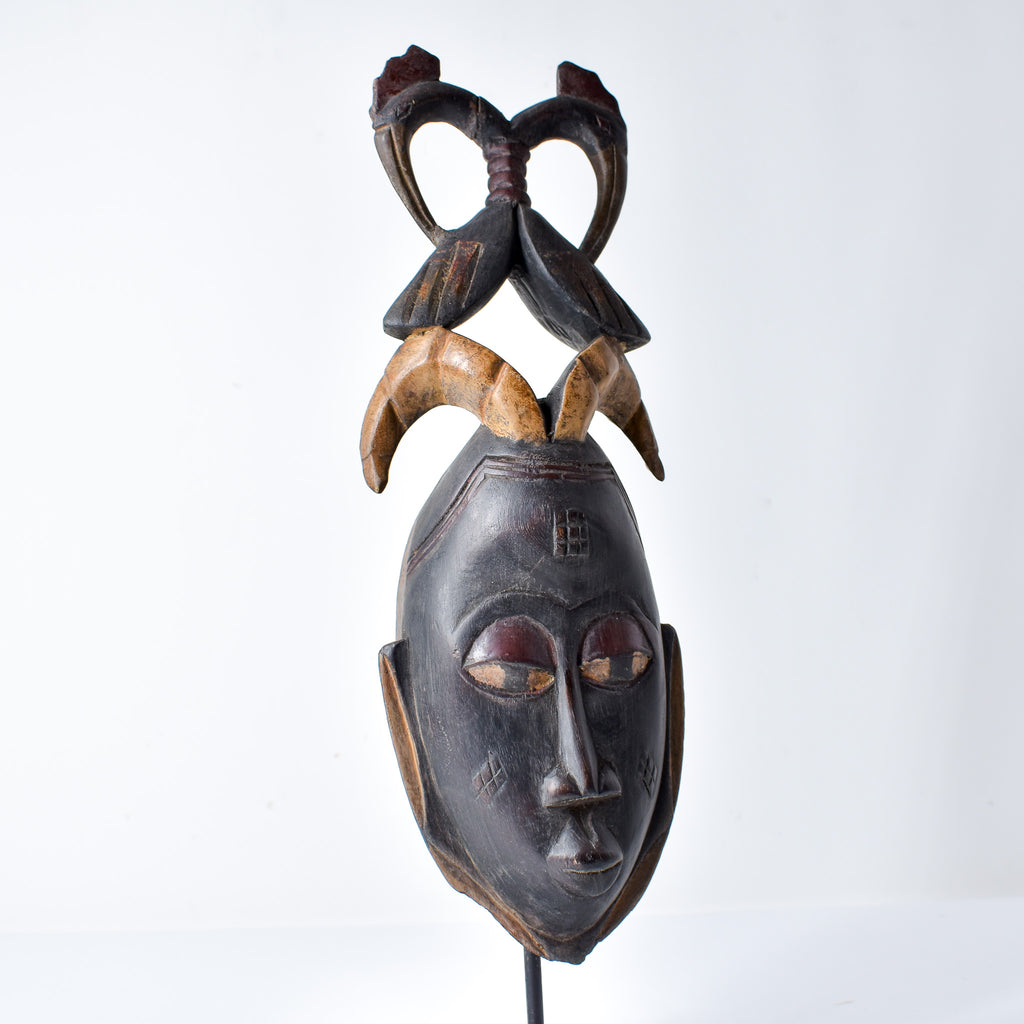 Guro House Mask with Two Birds Côte d'Ivoire