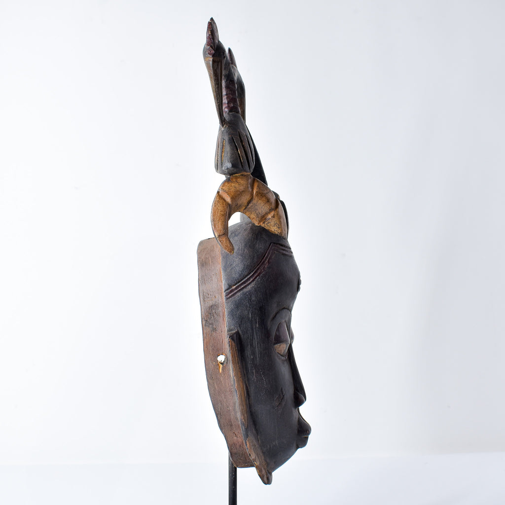 Guro House Mask with Two Birds Côte d'Ivoire
