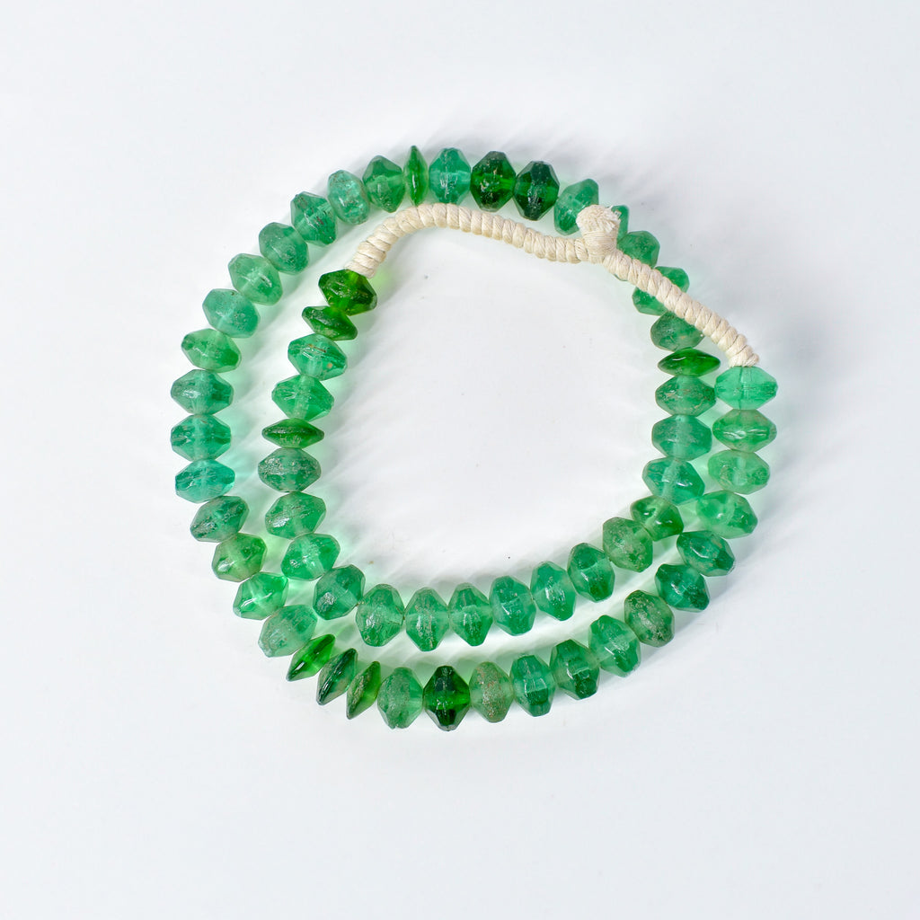 Bohemian Vaseline Green Trade Beads