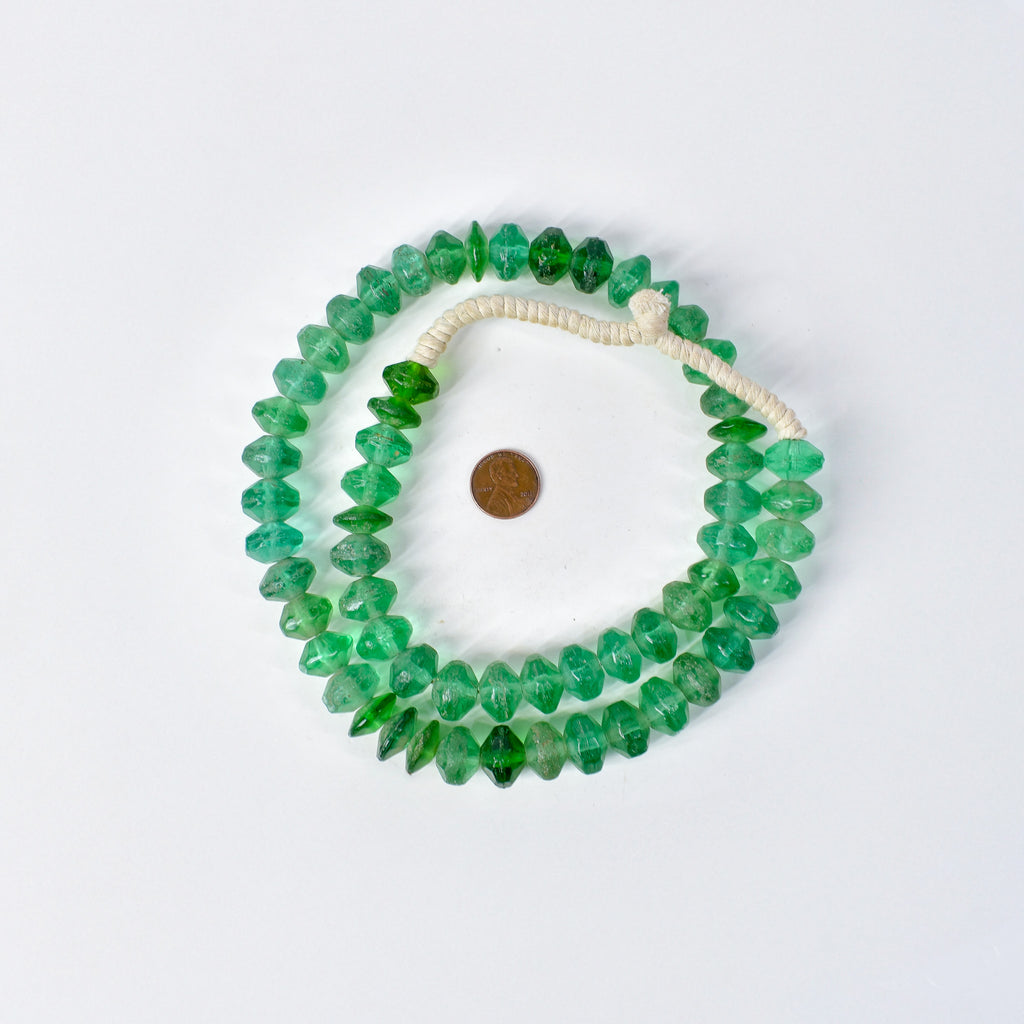 Bohemian Vaseline Green Trade Beads