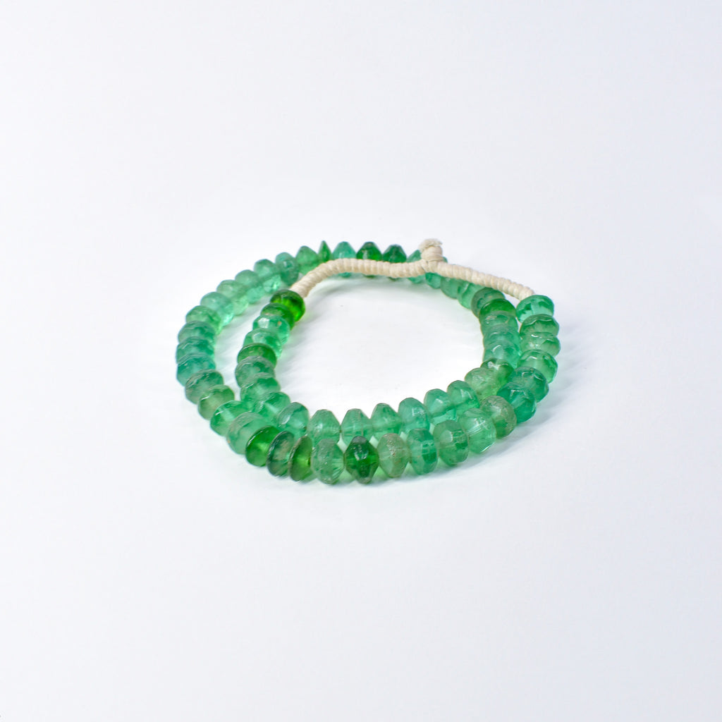 Bohemian Vaseline Green Trade Beads