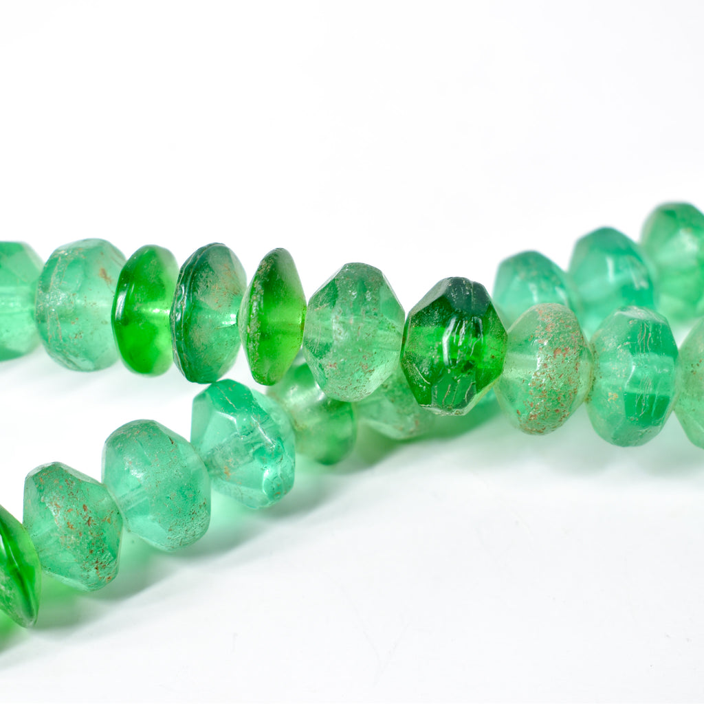 Bohemian Vaseline Green Trade Beads