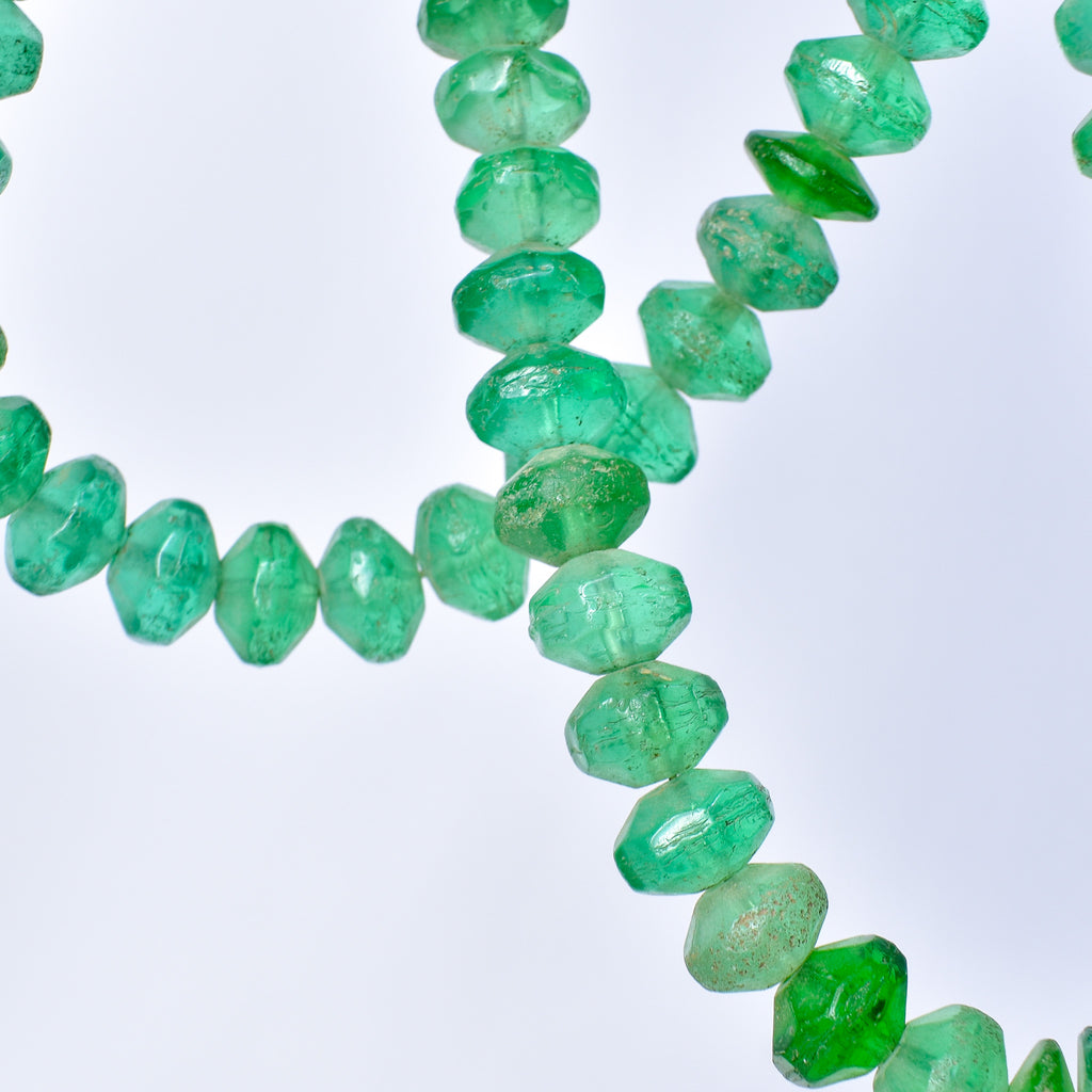 Bohemian Vaseline Green Trade Beads