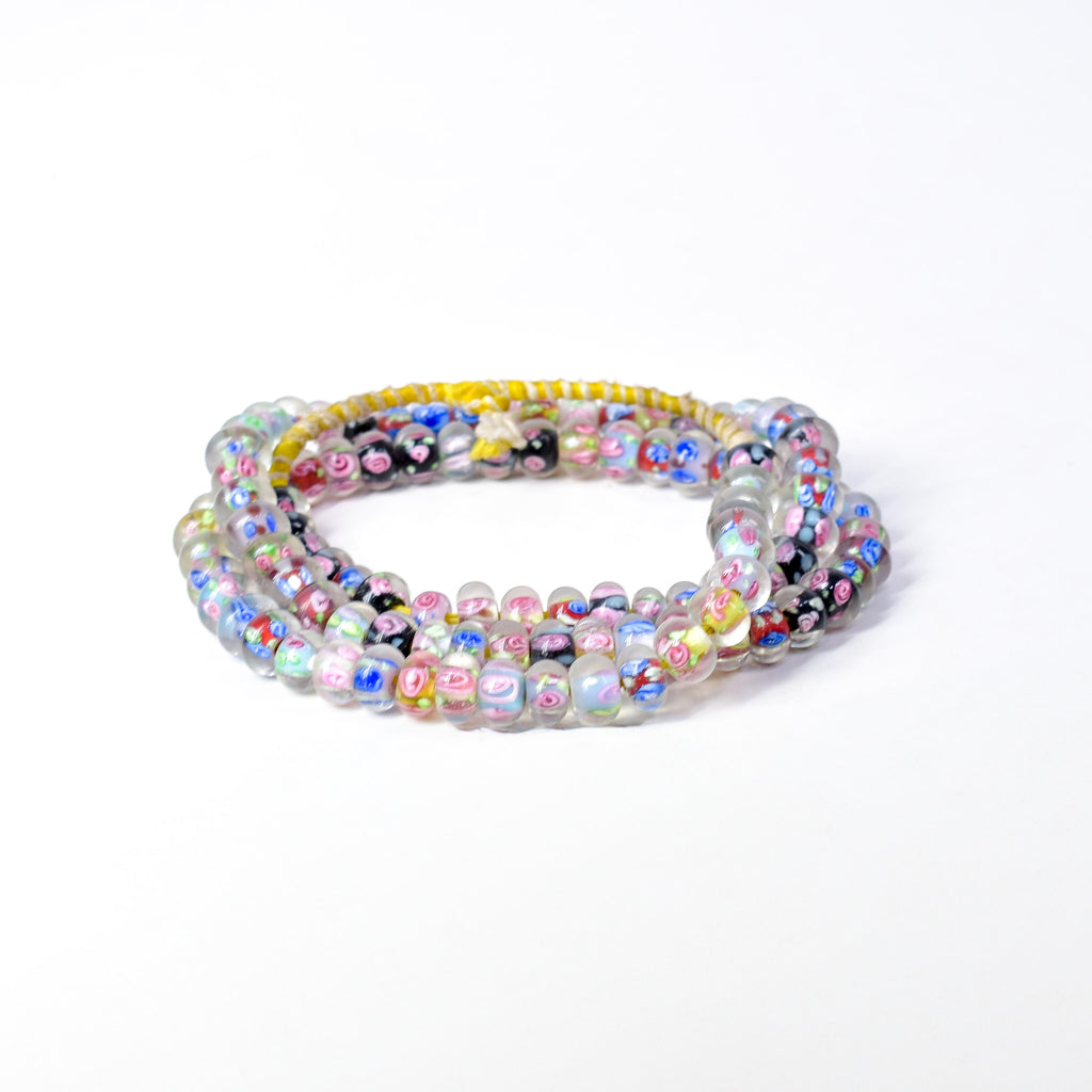 Bohemian Clear Multicolor Middle Trade Beads Czech 36 Inch