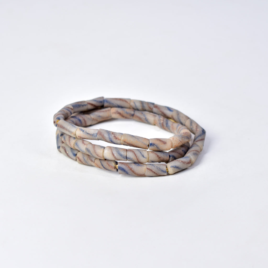 Krobo "Recycled" Powder Glass Trade Beads Gambia 31 Inch