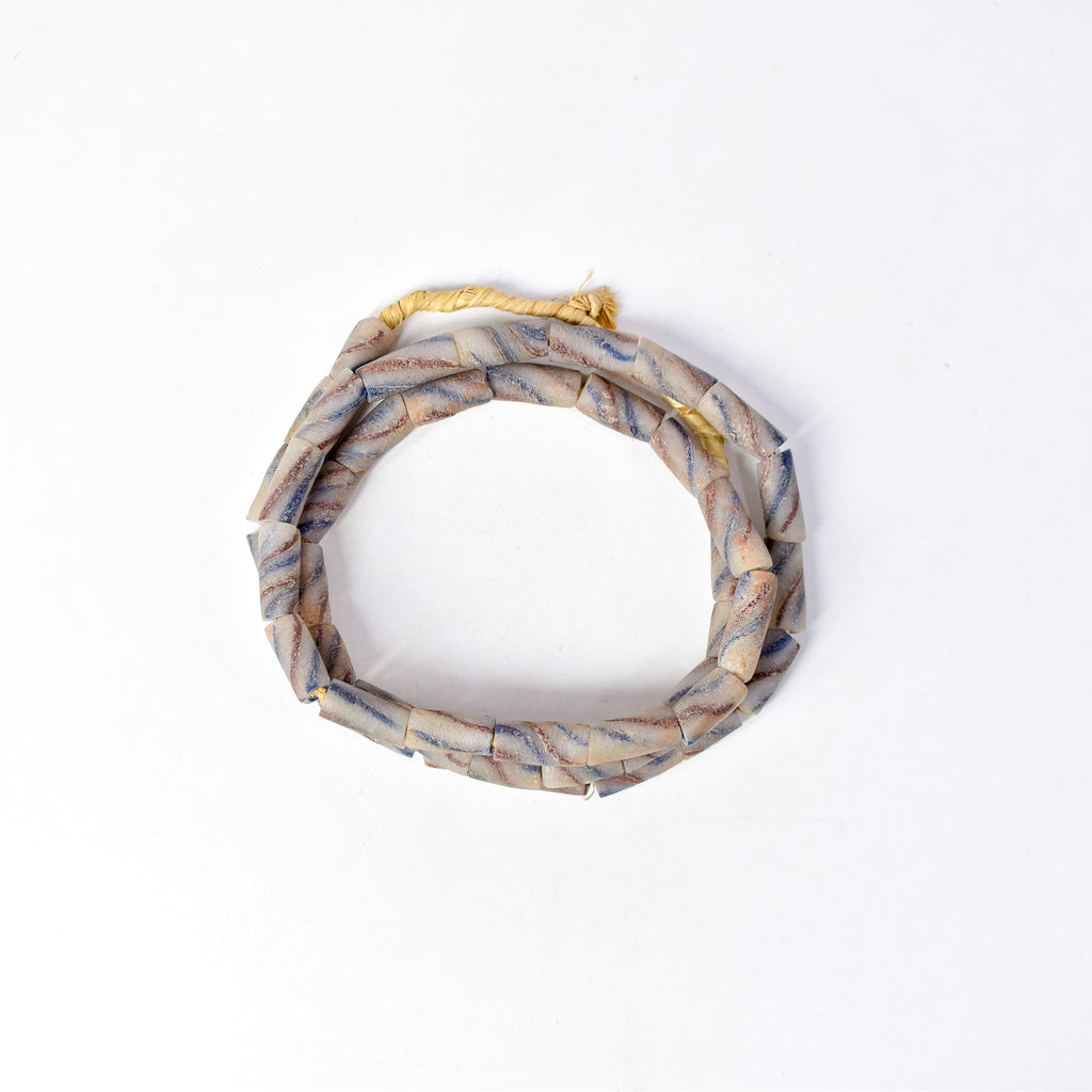 Krobo "Recycled" Powder Glass Trade Beads Gambia 31 Inch