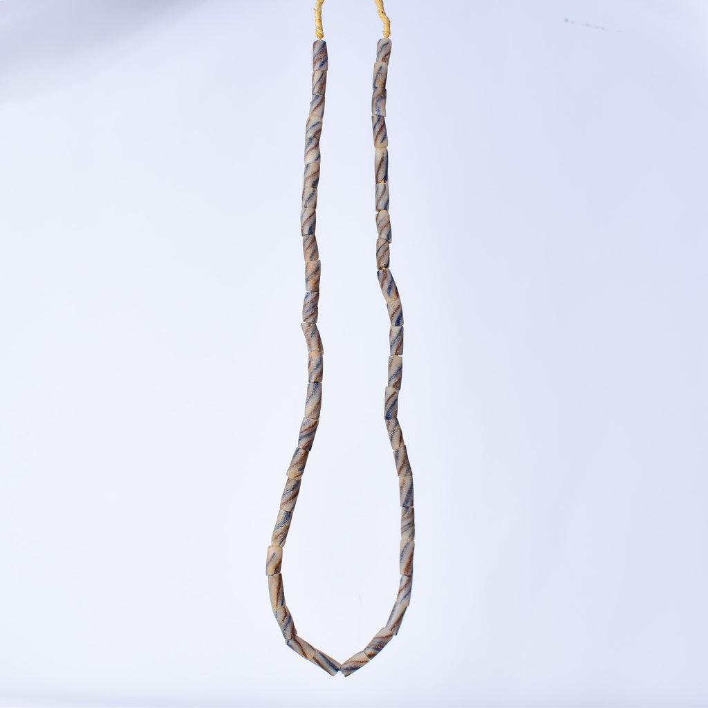 Krobo "Recycled" Powder Glass Trade Beads Gambia 31 Inch