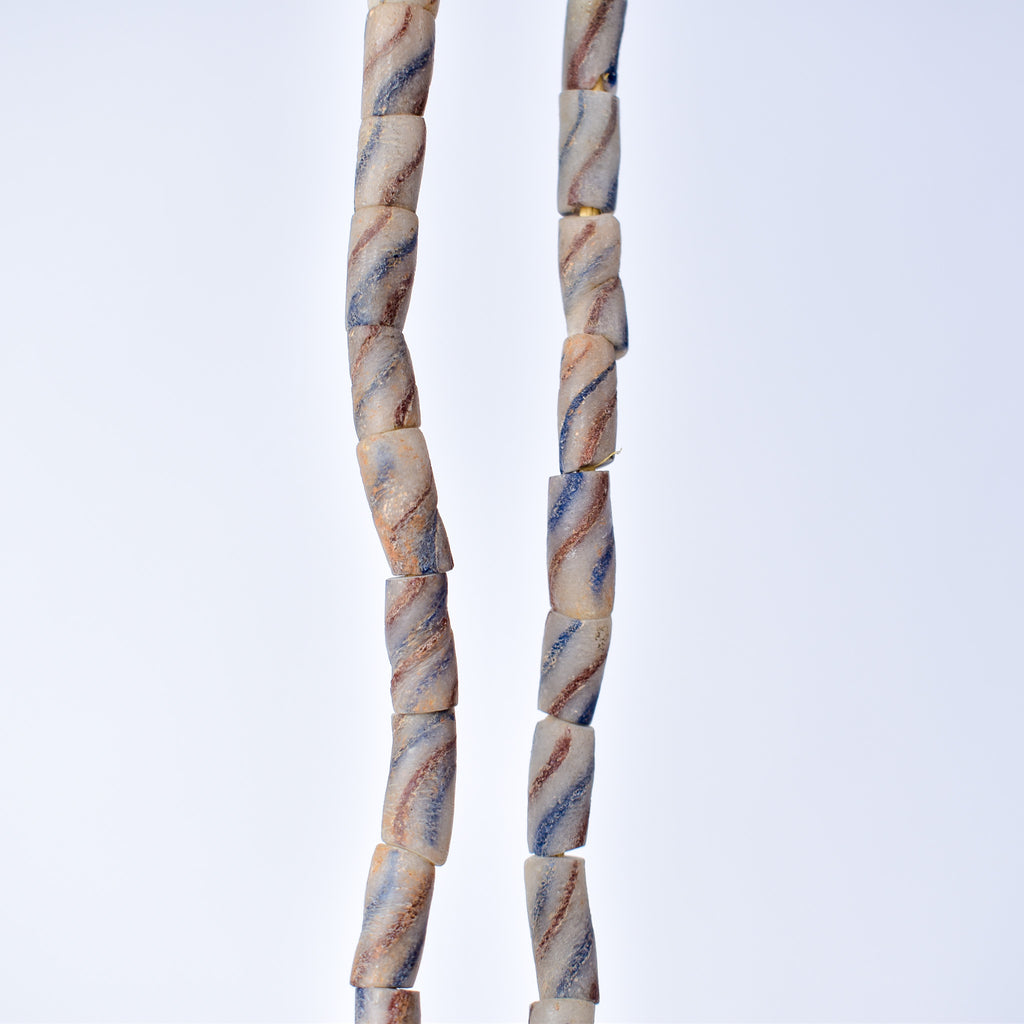 Krobo "Recycled" Powder Glass Trade Beads Gambia 31 Inch