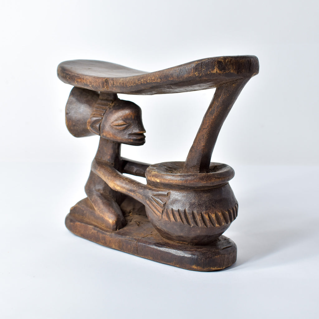 Luba Figural Miniature Headrest Congo