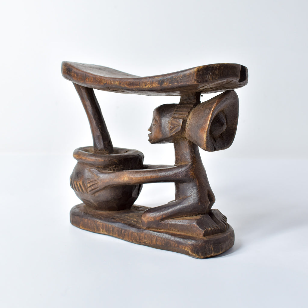 Luba Figural Miniature Headrest Congo