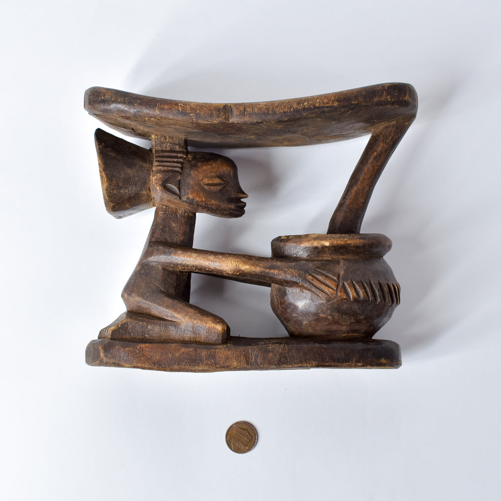 Luba Figural Miniature Headrest Congo