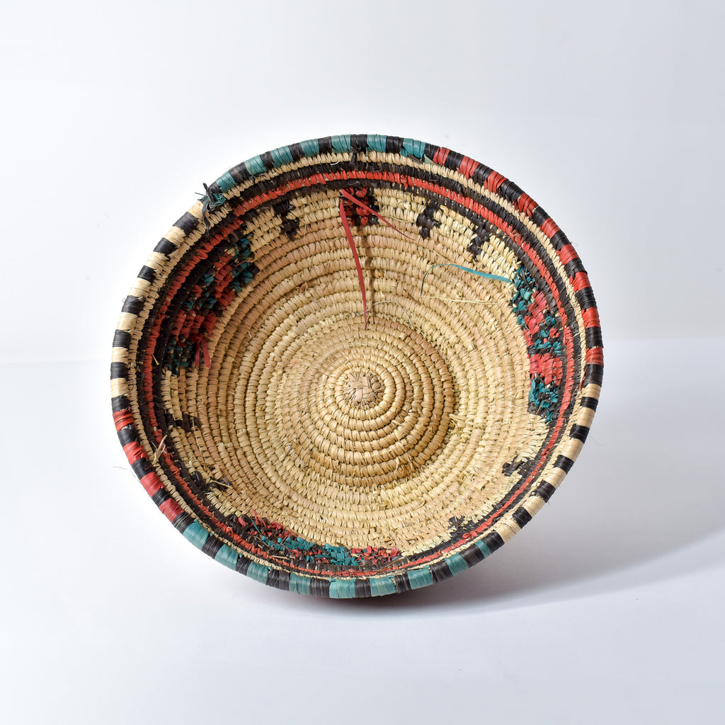 Hausa Grass Basket Bowl Nigeria 10 Inch