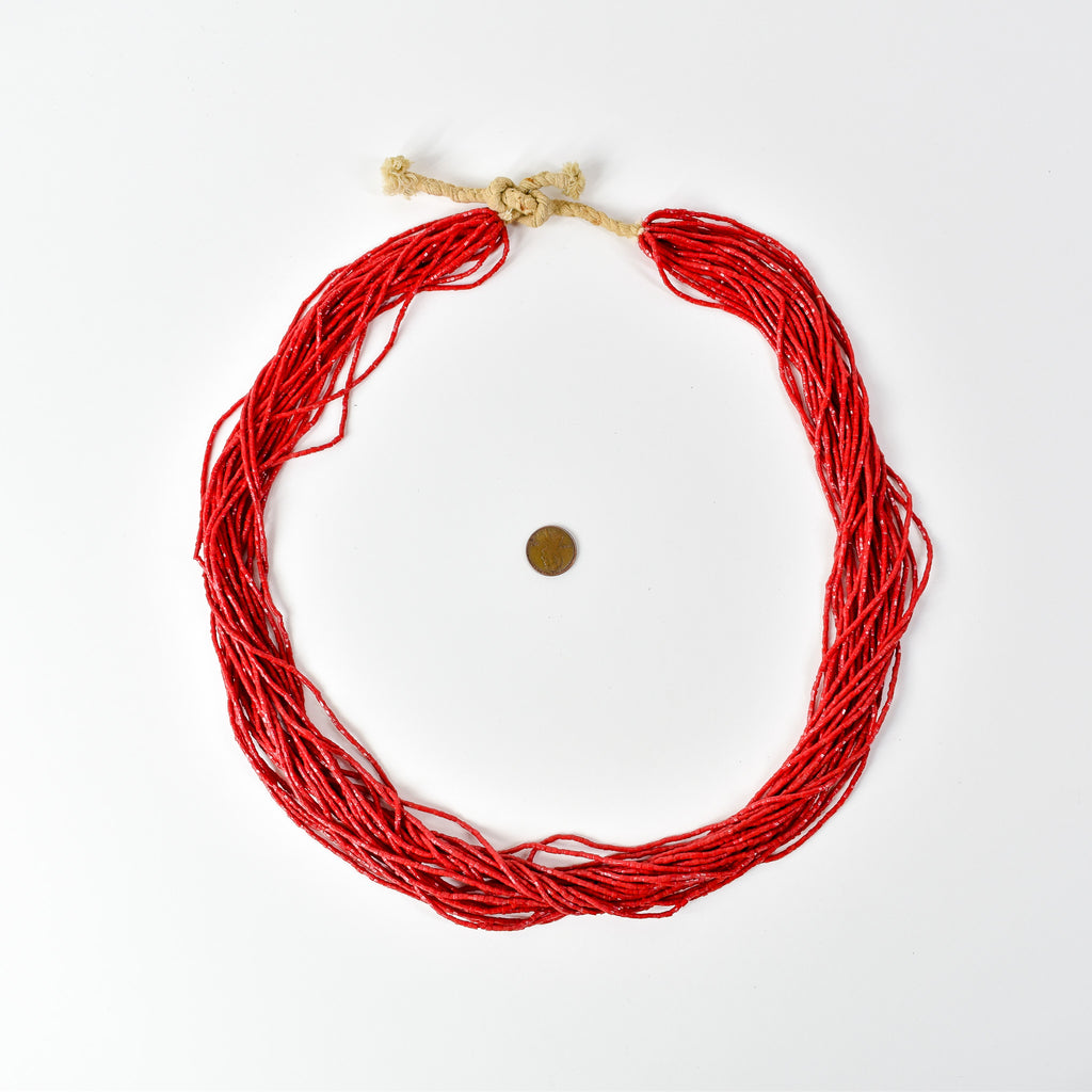 Baule Tamba Red Bead Necklace