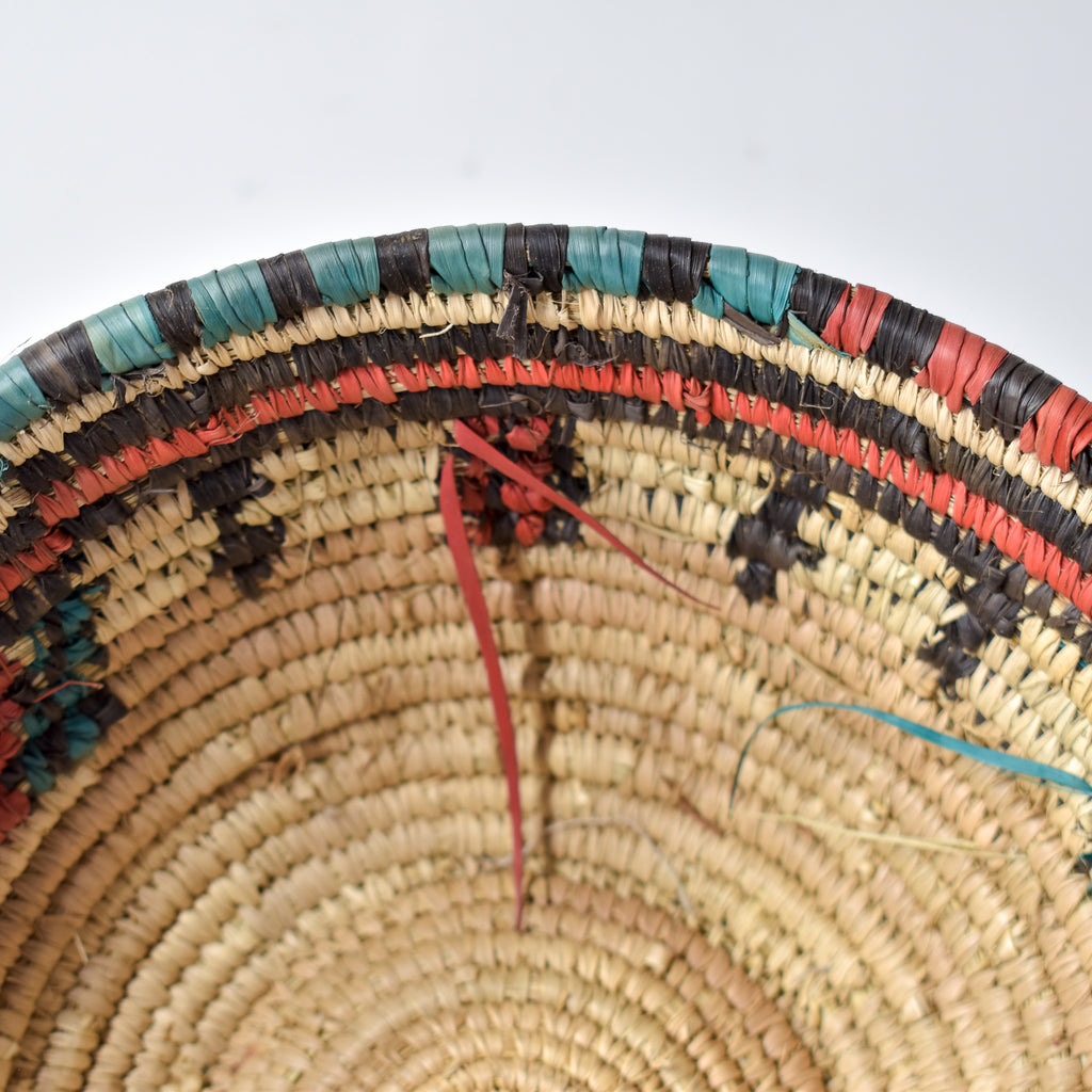 Hausa Grass Basket Bowl Nigeria 10 Inch