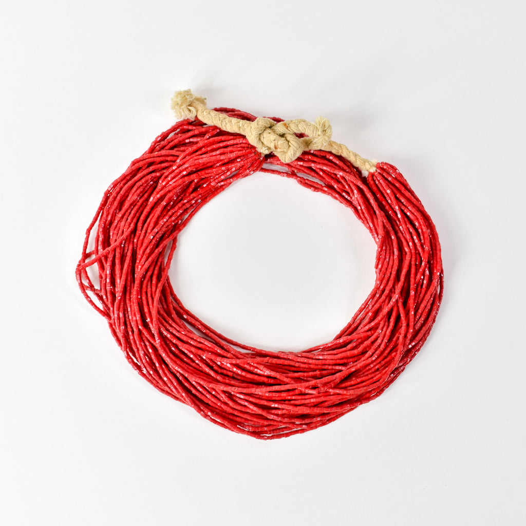 Baule Tamba Red Bead Necklace