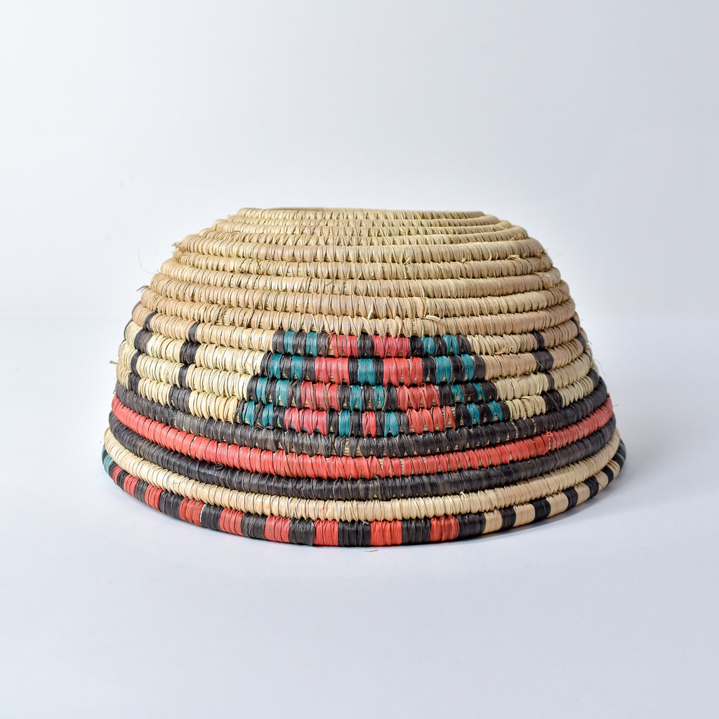 Hausa Grass Basket Bowl Nigeria 10 Inch