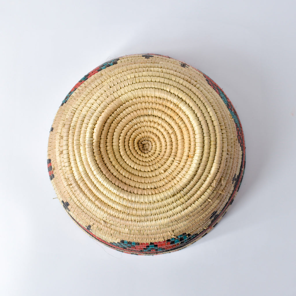 Hausa Grass Basket Bowl Nigeria 10 Inch