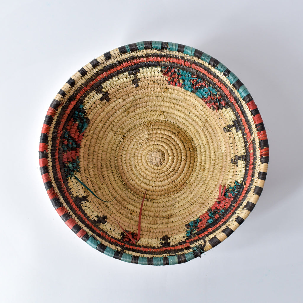 Hausa Grass Basket Bowl Nigeria 10 Inch