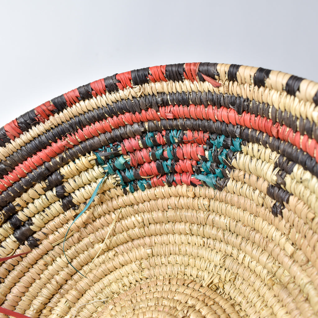 Hausa Grass Basket Bowl Nigeria 10 Inch