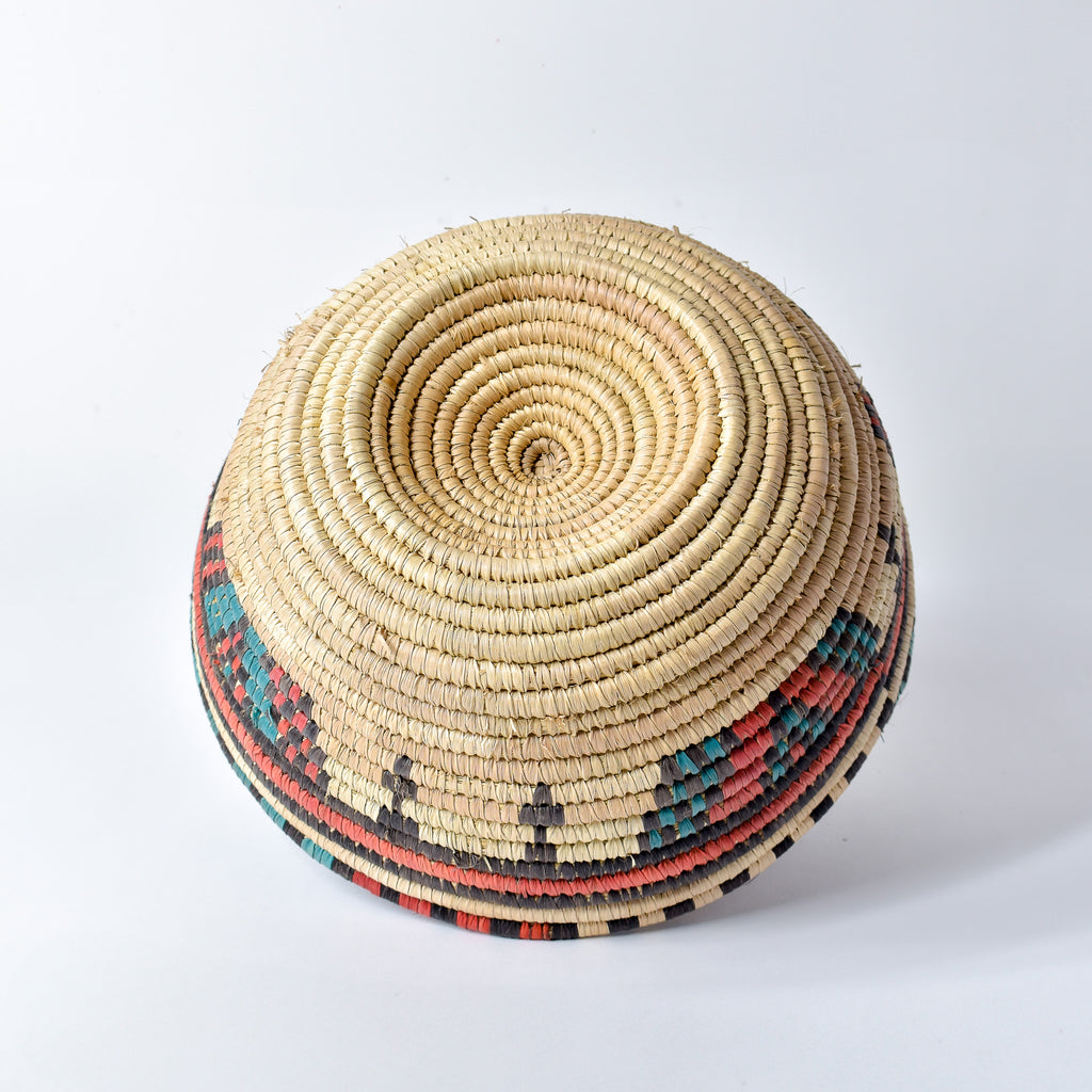 Hausa Grass Basket Bowl Nigeria 10 Inch