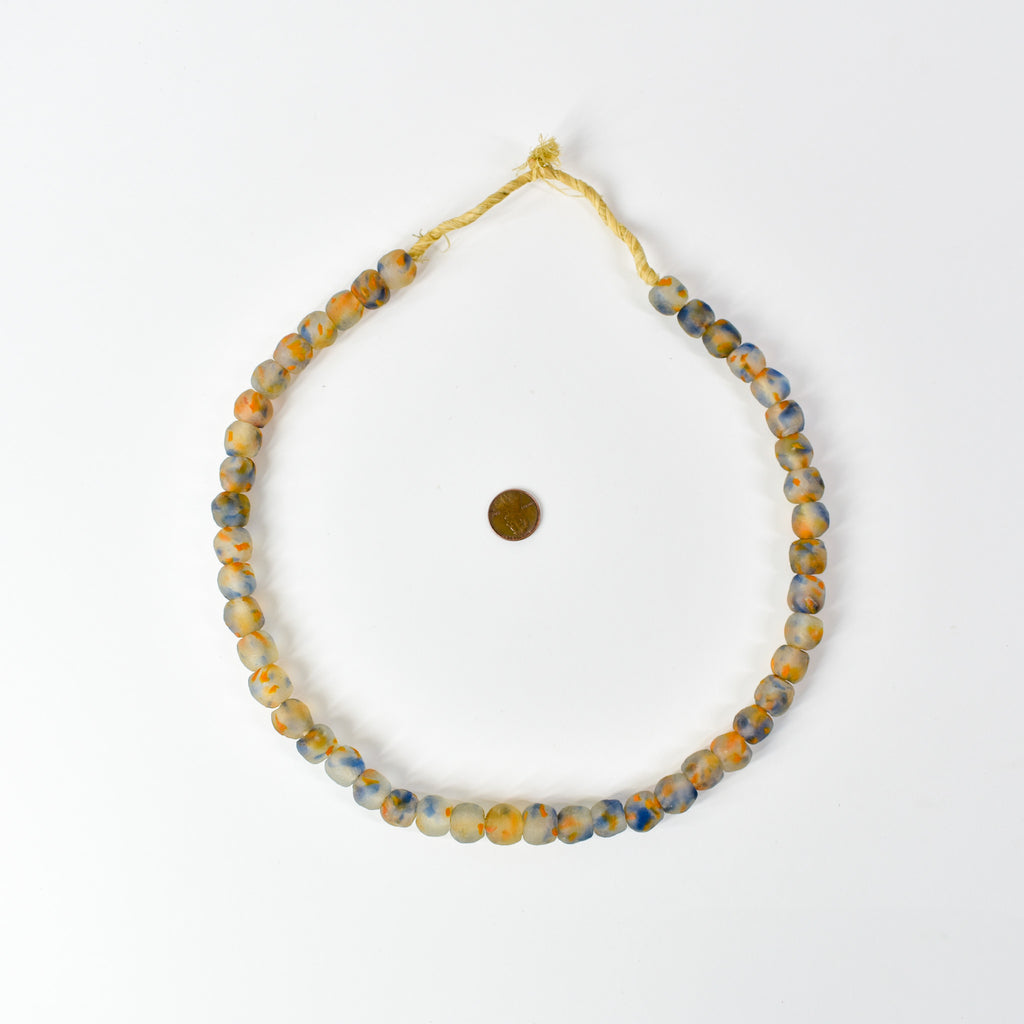 Krobo Recycled Powder Glass Translucent Patterned Trade Beads