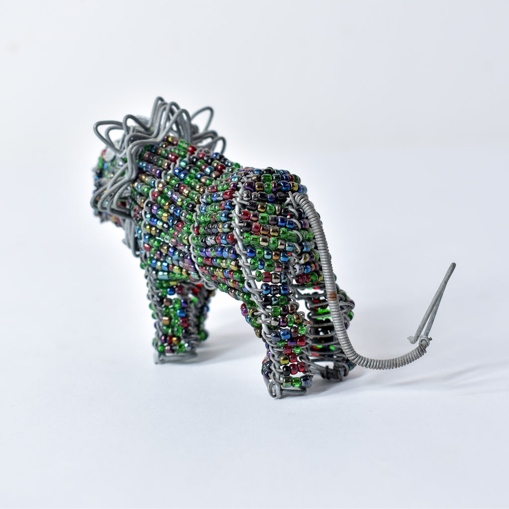 Zulu Beaded Wire Lion South Africa