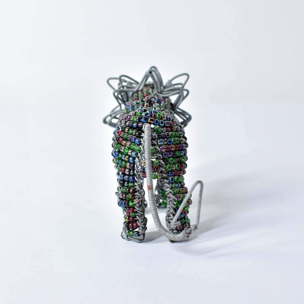 Zulu Beaded Wire Lion South Africa