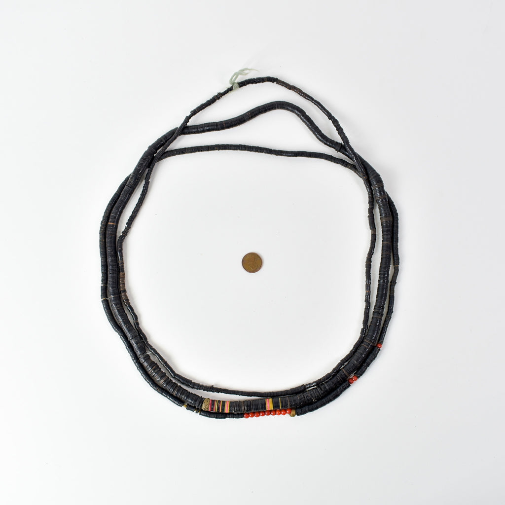 3 Strands Coconut Shell Heishi Beads 30 Inch