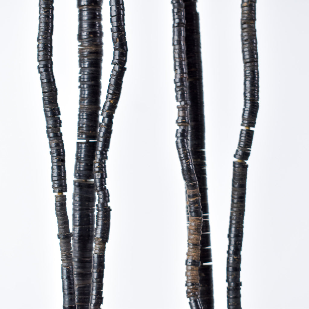 3 Strands Coconut Shell Heishi Beads 30 Inch