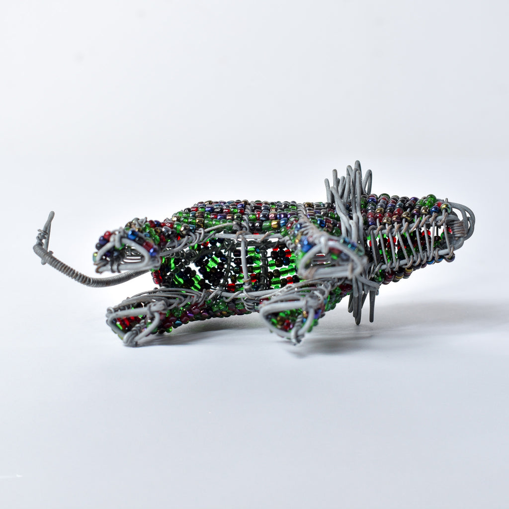 Zulu Beaded Wire Lion South Africa