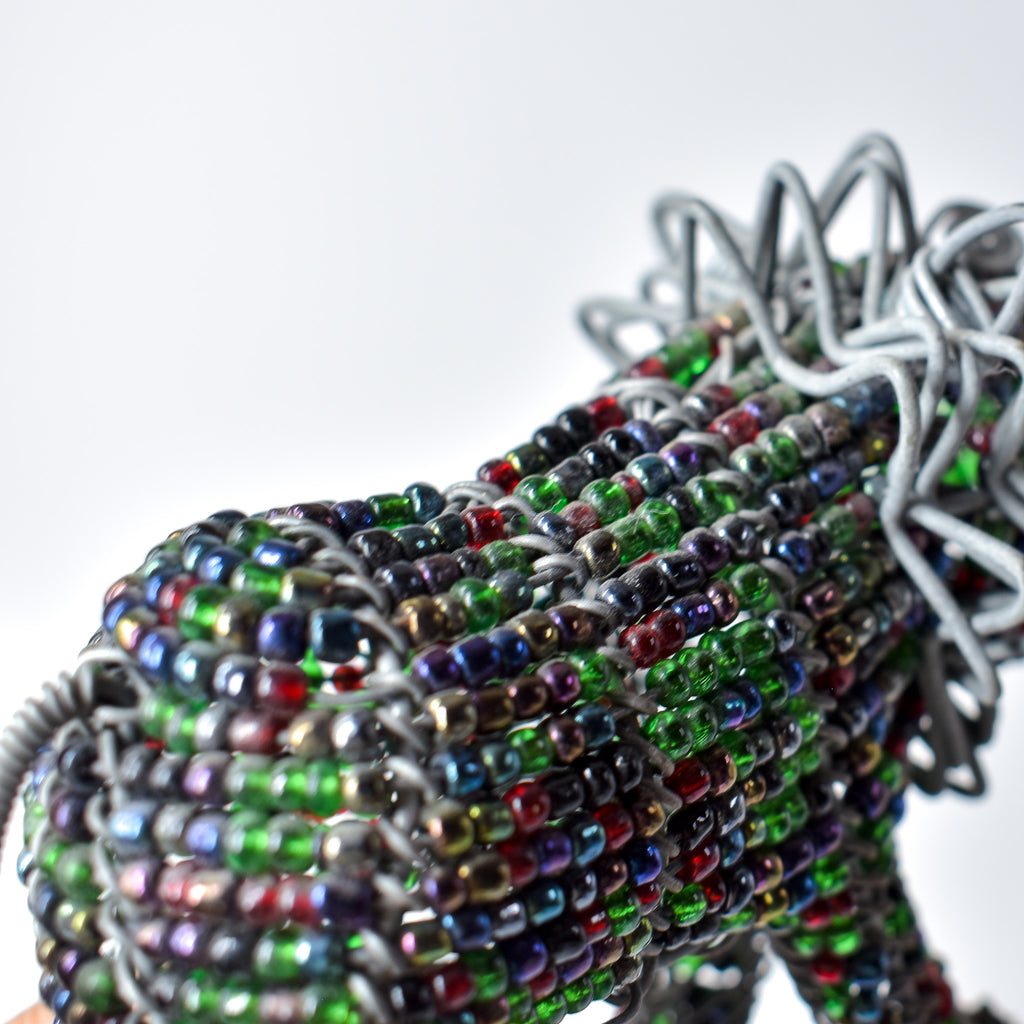 Zulu Beaded Wire Lion South Africa