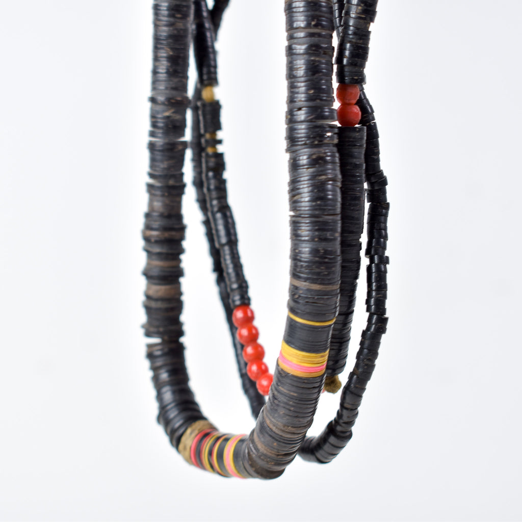 3 Strands Coconut Shell Heishi Beads 30 Inch