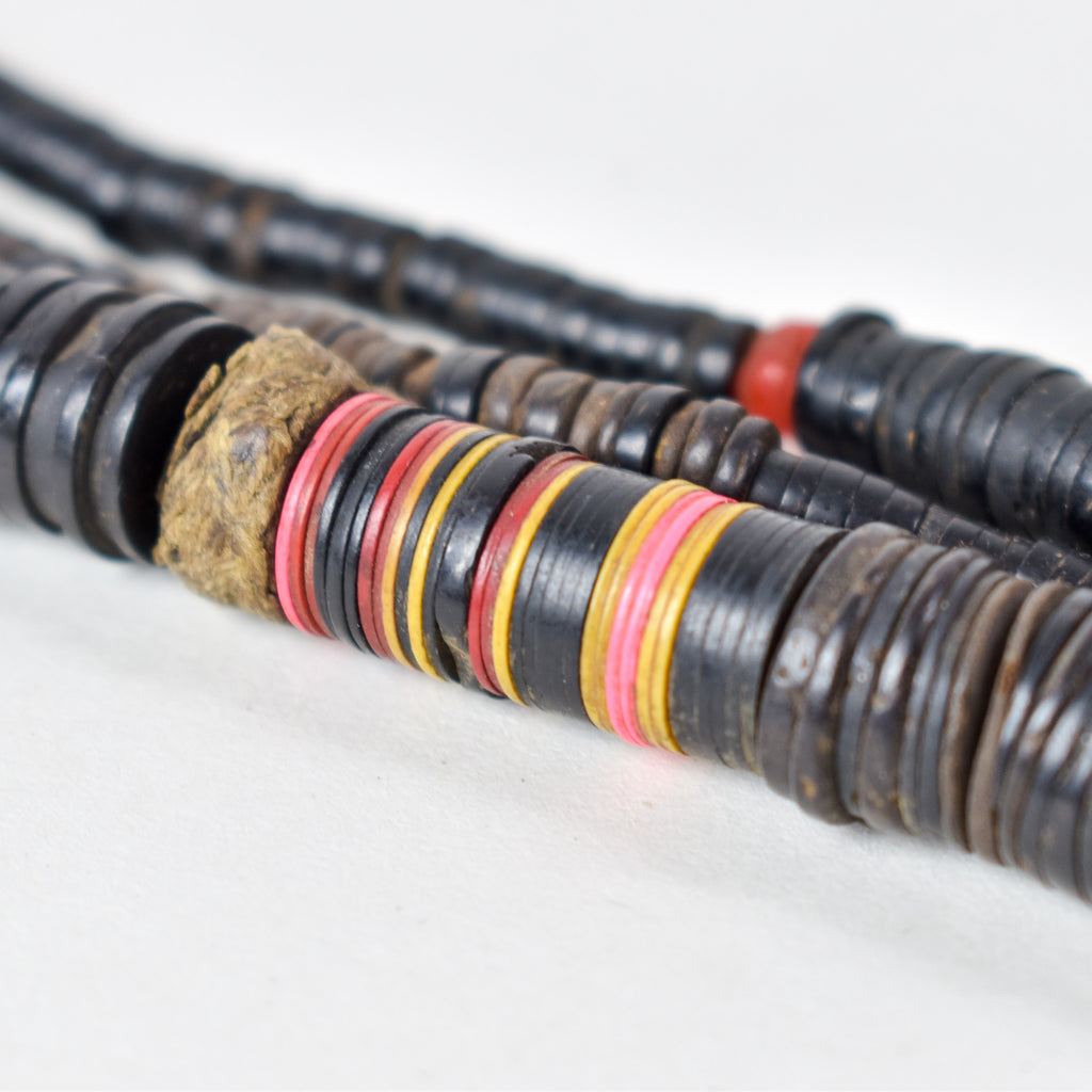 3 Strands Coconut Shell Heishi Beads 30 Inch