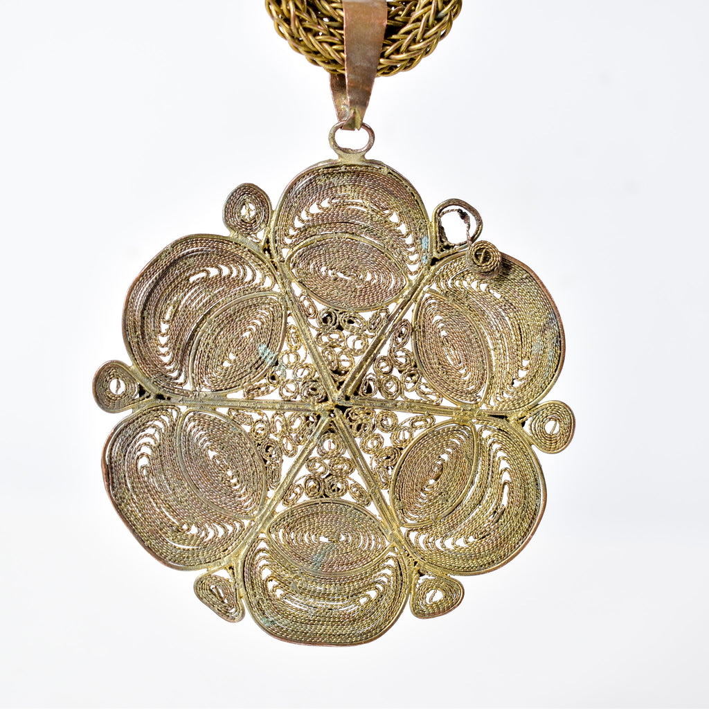 Yoruba Gilded Brass Necklace Nigeria 30 Inch