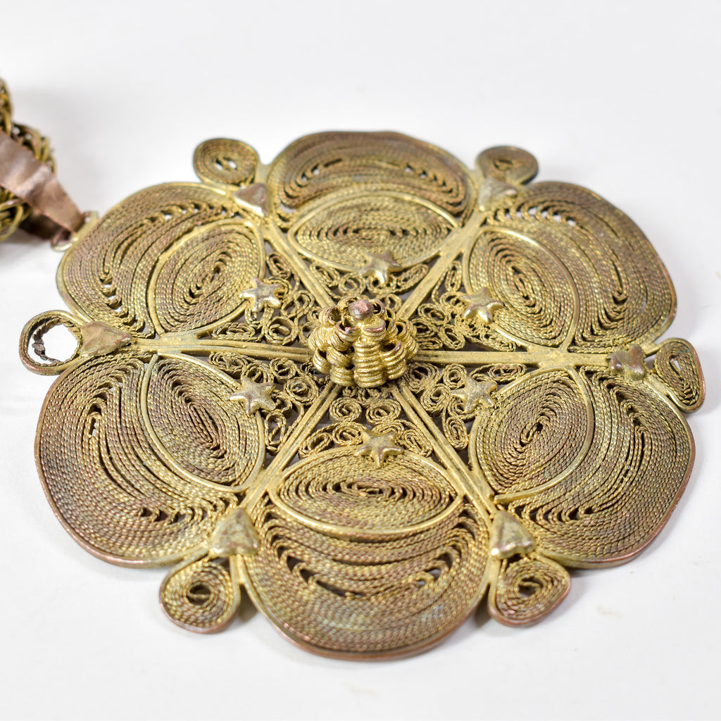 Yoruba Gilded Brass Necklace Nigeria 30 Inch