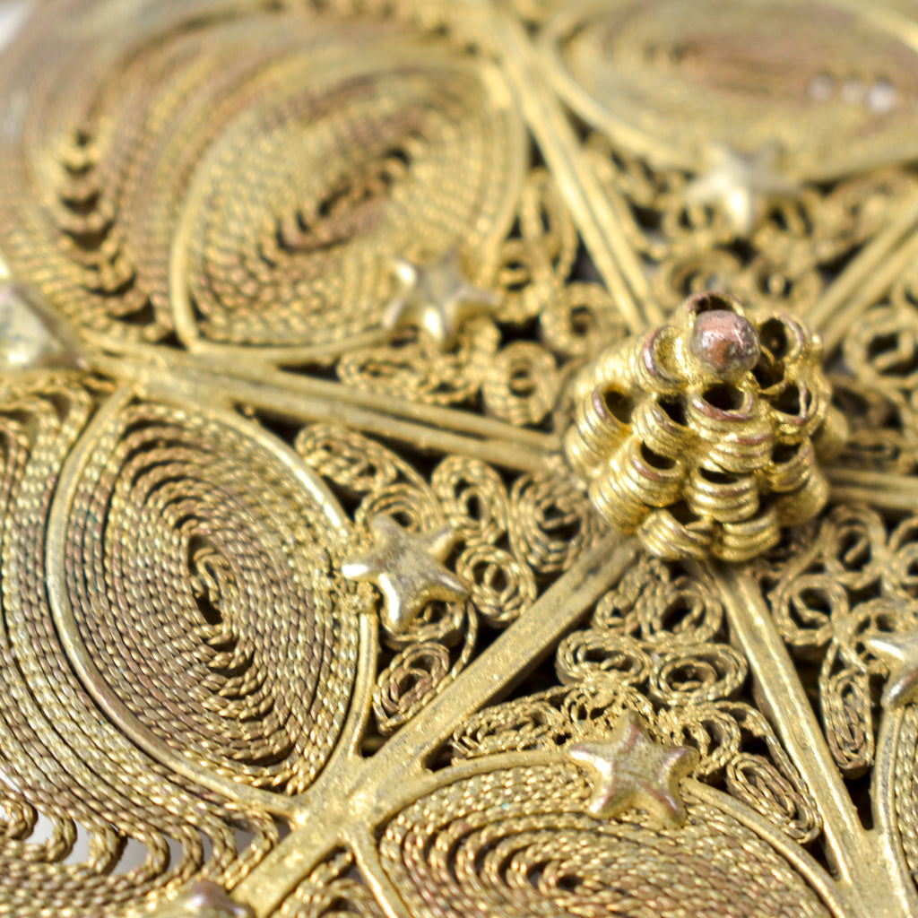 Yoruba Gilded Brass Necklace Nigeria 30 Inch