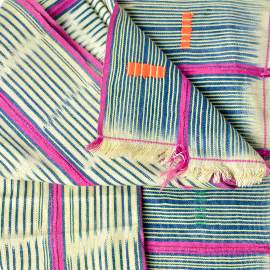 Baule Stripwoven Textile Côte d'Ivoire 61x42 Inch
