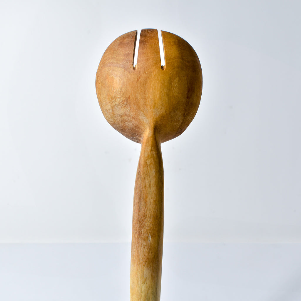 Maasai Olivewood and Bone Handle Serving Spoon Set Kenya