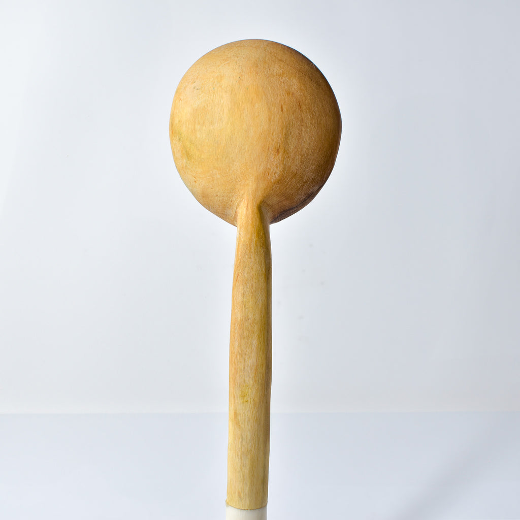 Maasai Olivewood and Bone Handle Serving Spoon Set Kenya