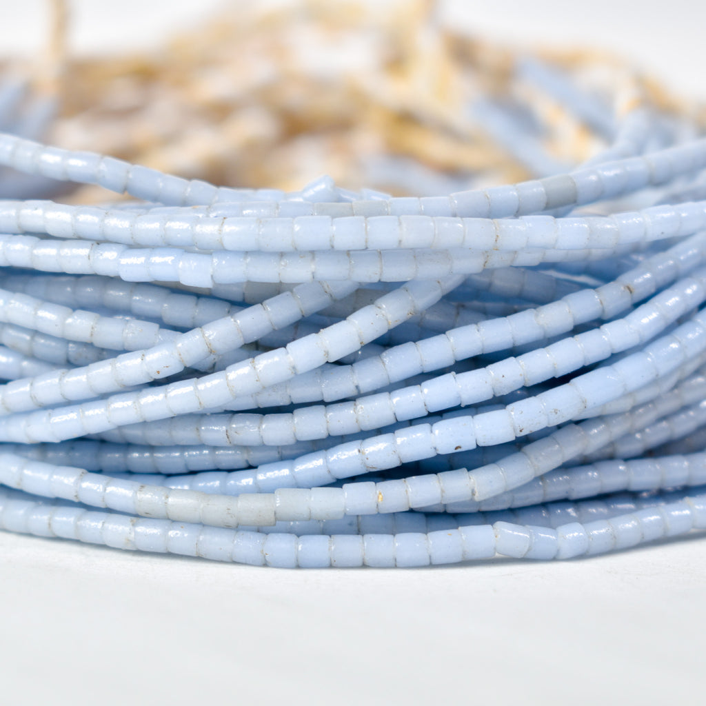 20 Strands Tile Blue Trade Beads