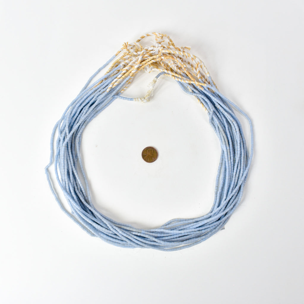 20 Strands Tile Blue Trade Beads
