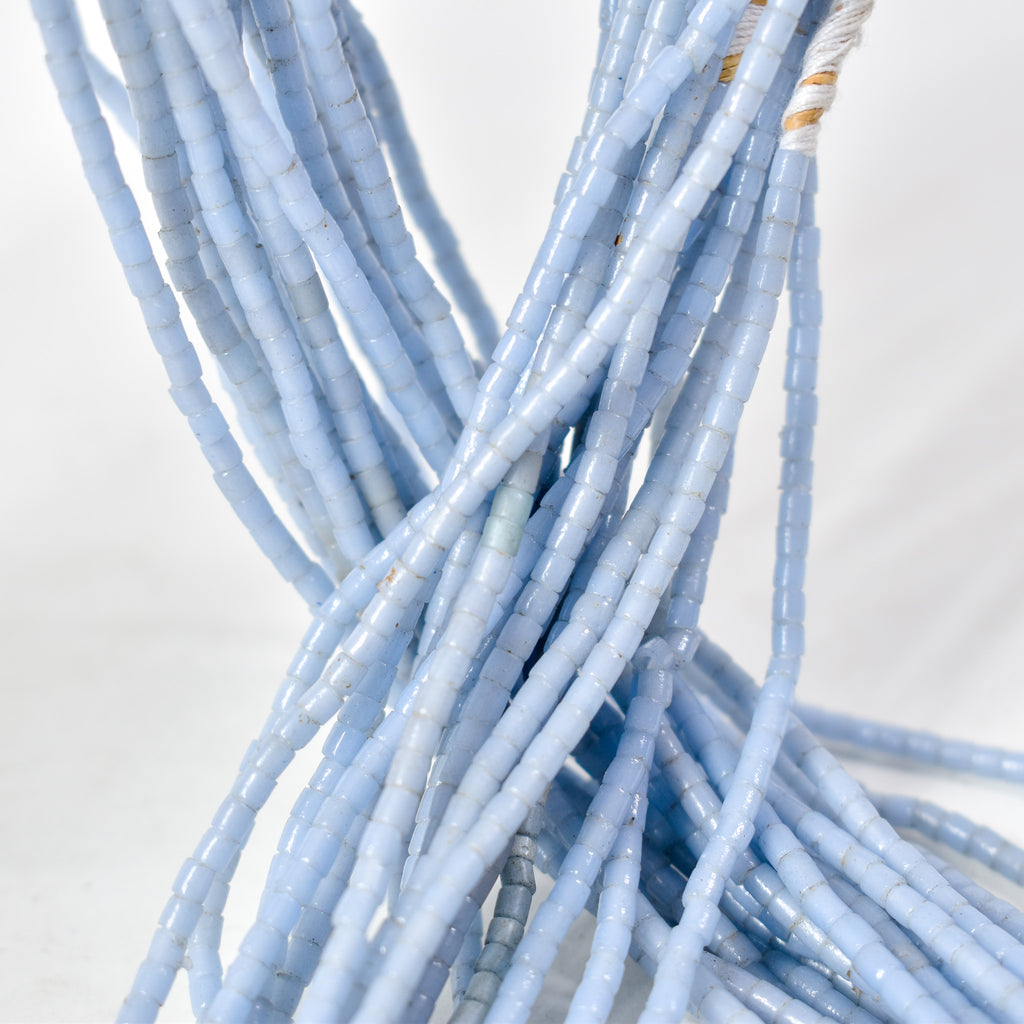 20 Strands Tile Blue Trade Beads