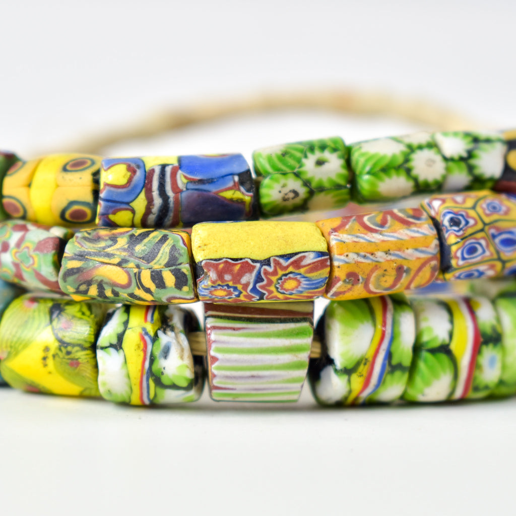 Mixed Venetian Trade Beads 32 Inch